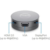 Dell - Dell Pro 7 - in - 1 USB - C Travel Hub - DA310